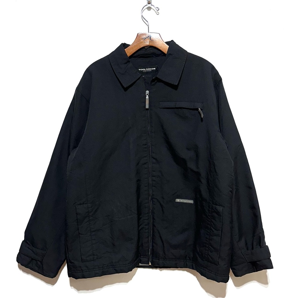 Tom Tailor Company Black Fully Lined Military Jacket Size Large